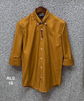 Premium Solid Oxford Cotton Shirt RLS Light Brown 19 | Solid Shirt | Shirtology Bangladesh
