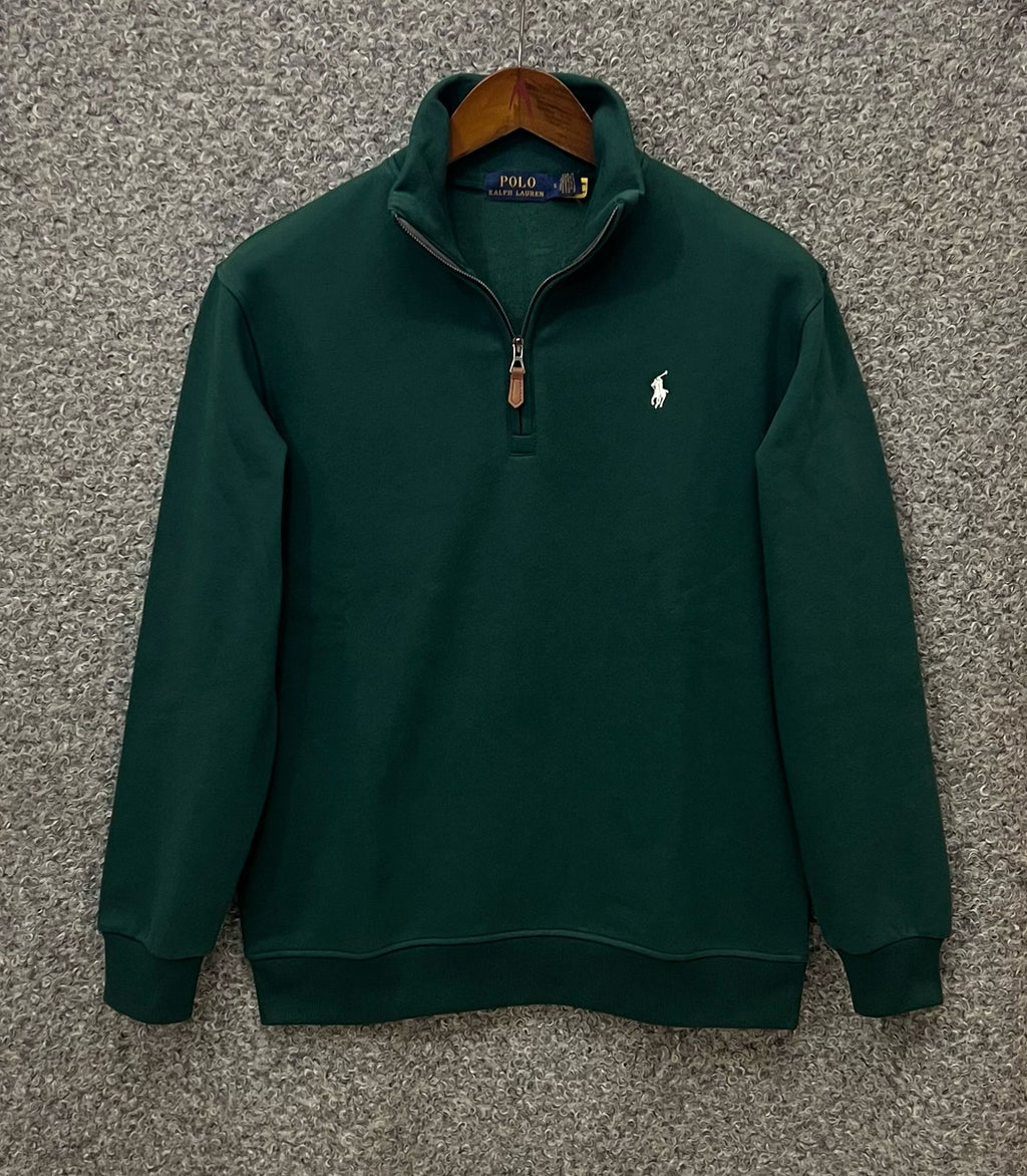 Premium Half Zip Pullover Jacket Green