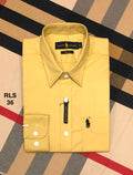 Premium Solid Stretch Cotton Shirt Yellow | Solid Shirt | Shirtology Bangladesh