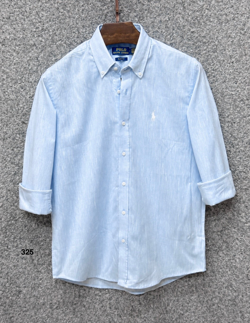 Luxury Linen Blend Solid Shirt with Cane Collar RLS 325