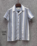 Premium Classic Cuban Collar Stripe Shirt | Cuban Collar Shirt | Shirtology Bangladesh