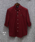 Premium Solid Oxford Cotton Shirt RLS Bear maroon 53 | Solid Shirt | Shirtology Bangladesh