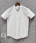 Mandarin Collar Micro-Stripe Box-Pleat Shirt 106 | Band Collar Shirt | Shirtology Bangladesh