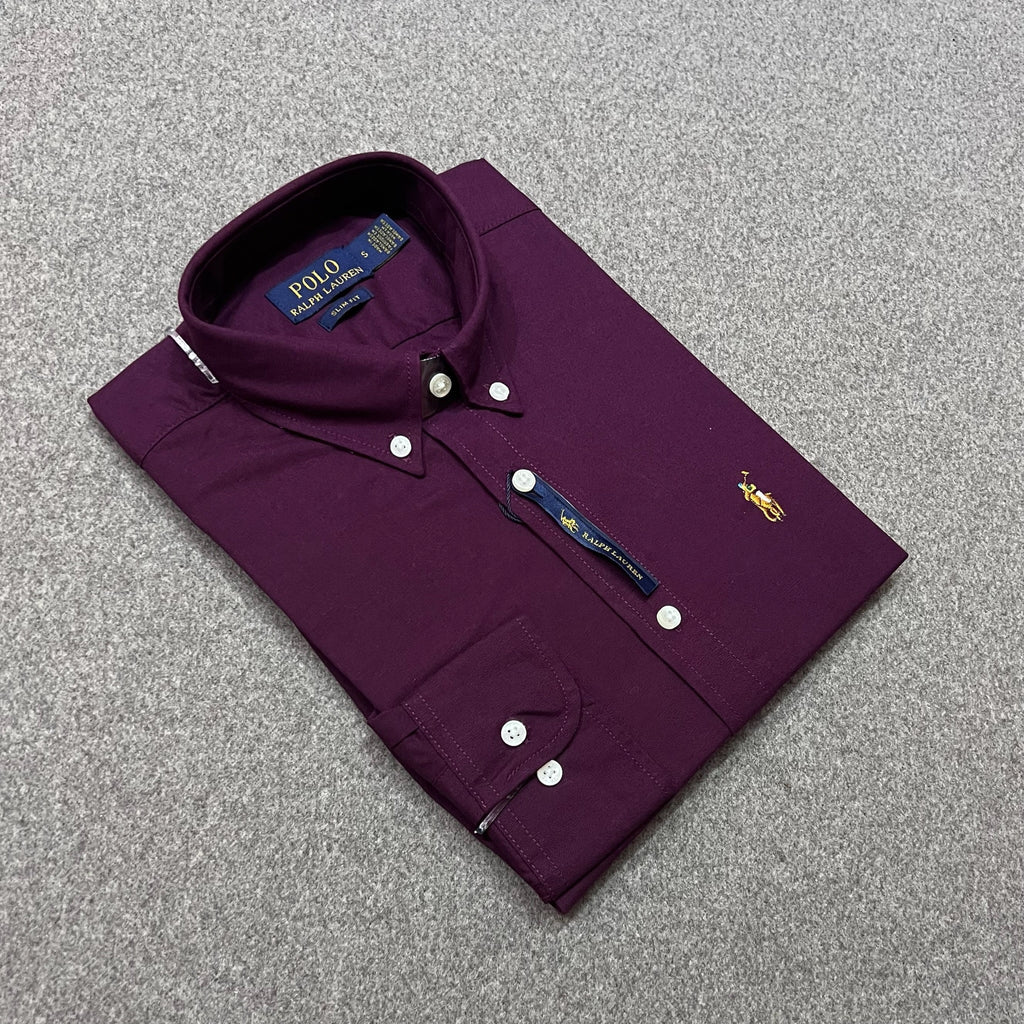 Premium Solid Oxford Cotton Shirt RLS 106 purpole