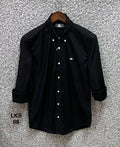 Premium Solid Oxford Cotton Shirt black | Solid Shirt | Shirtology Bangladesh