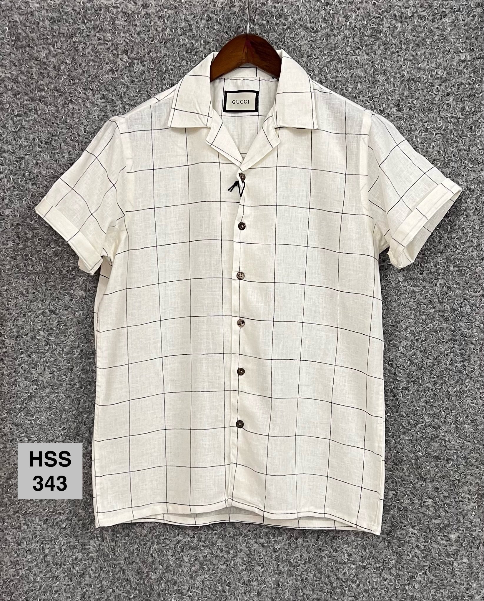 Premium Classic Cuban Collar Stripe Shirt GCST 343