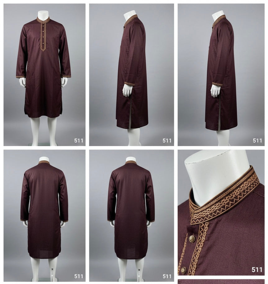 Luxury embroidery Panjabi with premium finish 511