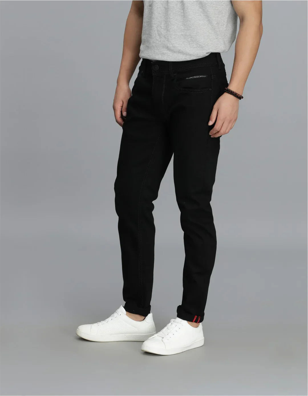 BLACK 5 POCKET LOW-RISE ANKLE LENGTH JEANS RJ6068