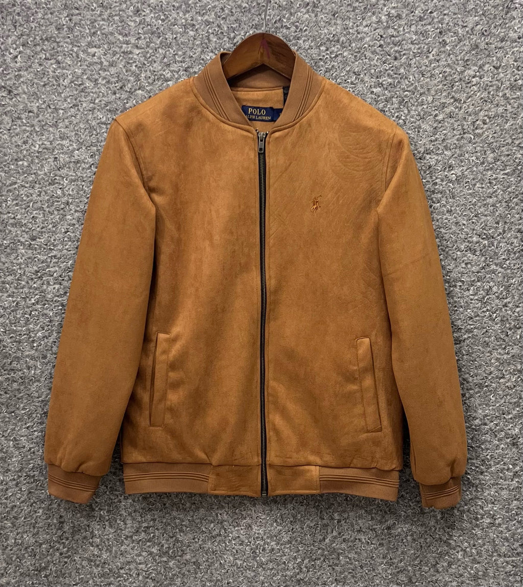 Premium Soft-Touch Suede Finish Jacket Light Brown