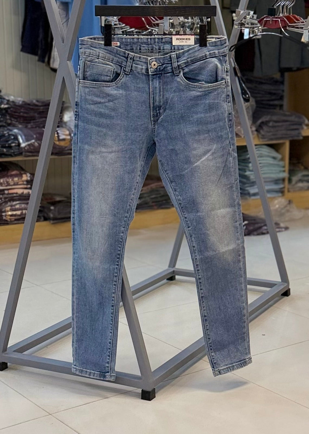Dusty sky 5 Pocket Low-Rise Ankle Length Stretch Jeans RJ6401 | Denim pant | Shirtology Bangladesh