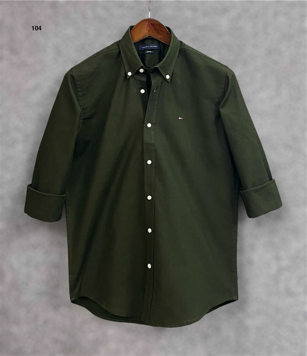 TMS Signature Solid Cotton Shirt 104