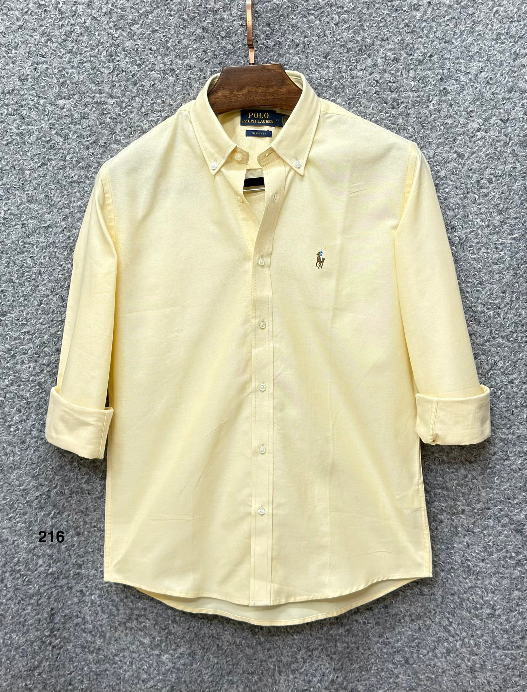 Premium Solid Logo Oxford Cotton Shirt RLS 216