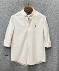 Luxury Linen Blend Solid Shirt with Cane Collar RLS 324