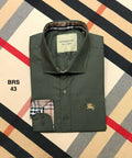 Signature Solid Shirt BRS Fancy cotton olive 43 | Shirtology Bangladesh