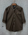 Premium Solid Logo Oxford Cotton Shirt RLS 209