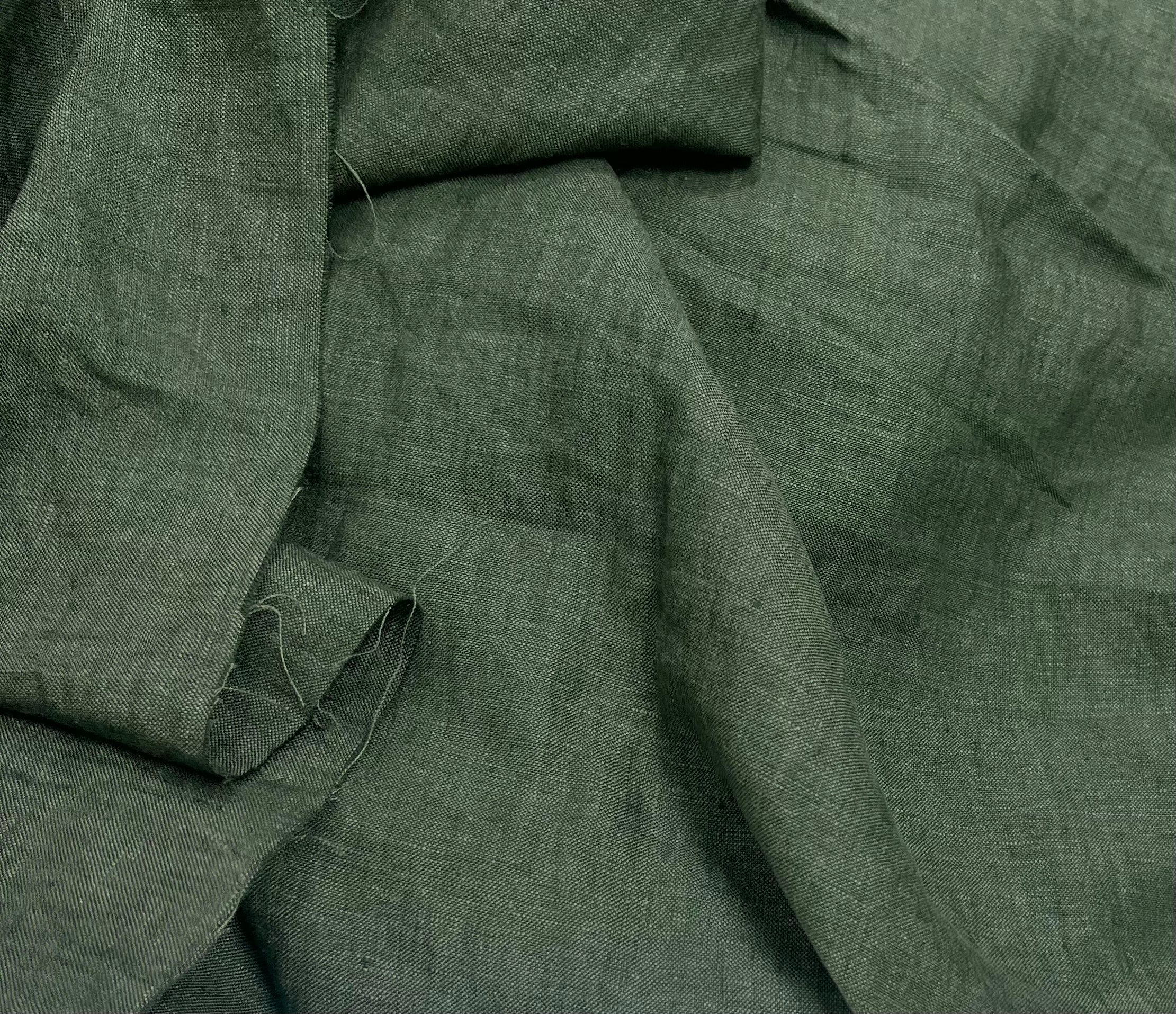 Olive green 100% linen