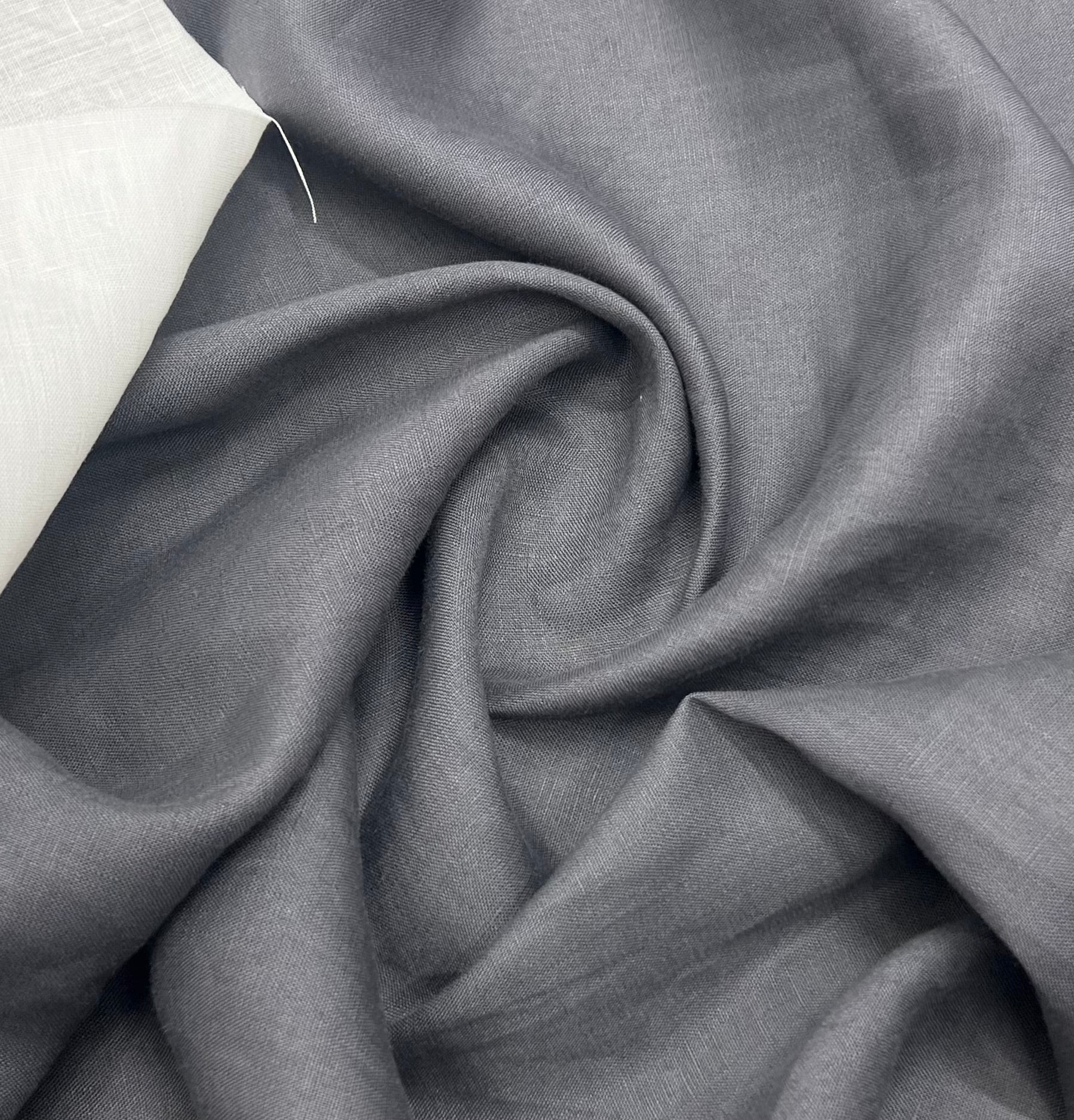 Charcoal Grey Linen Fabric
