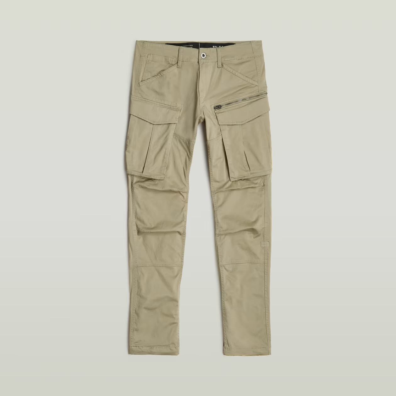 Rovic Zip 3D Tapered Pants Khaki