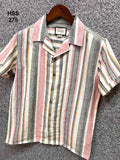 Premium Classic Cuban Collar Stripe Shirt GCST 275