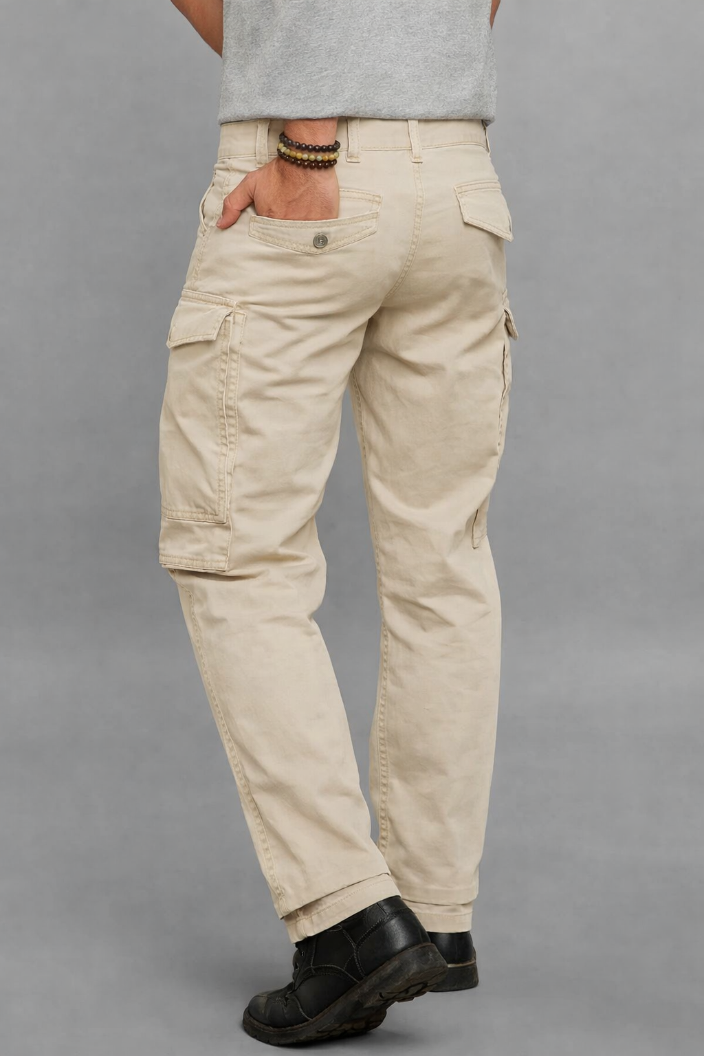 Sand COMFORT STRAIGHT FIT STRETCH CARGO PANTS RJCP1371 | Shirtology Bangladesh