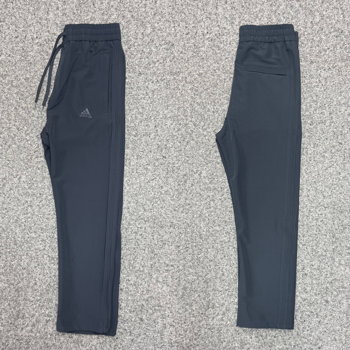 Premium Matching Three Stripe Full Athletic Track Pant Ash ADTKPT