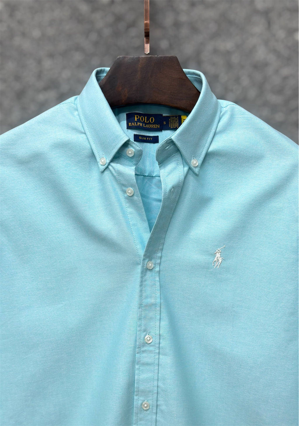 Premium Solid Logo Oxford Cotton Shirt RLS 220
