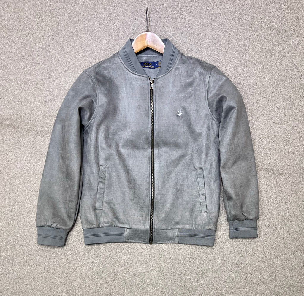 Premium Soft-Touch Suede Finish Jacket Ash