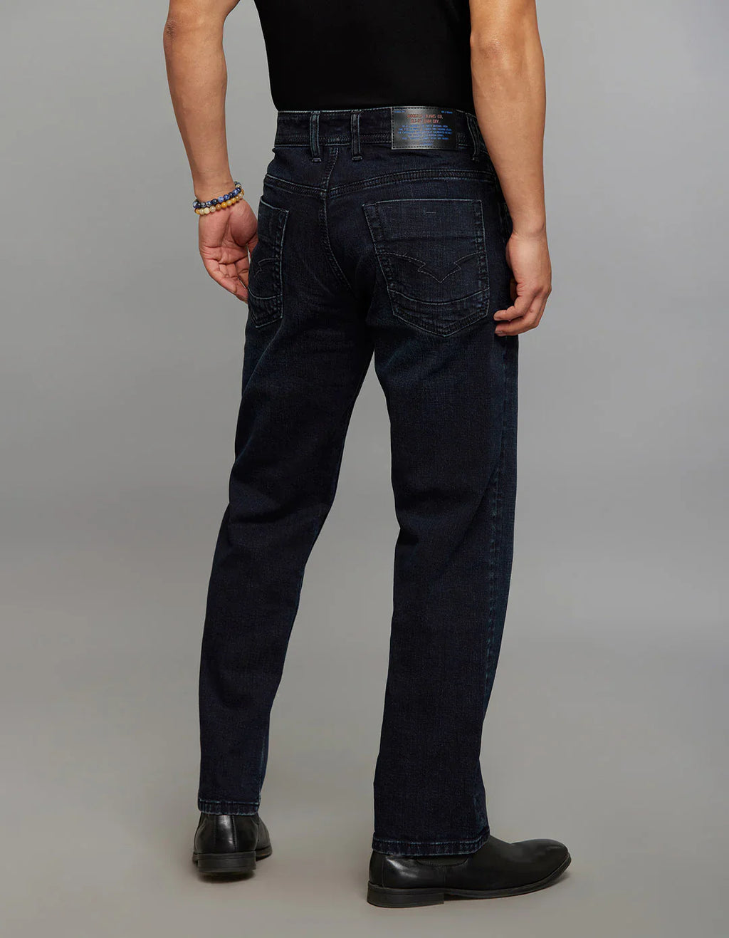 Dark Blue 5 Pocket Midrise, Comfort and Straight Fit Stretch Jeans RJ6335 | Denim pant | Shirtology Bangladesh