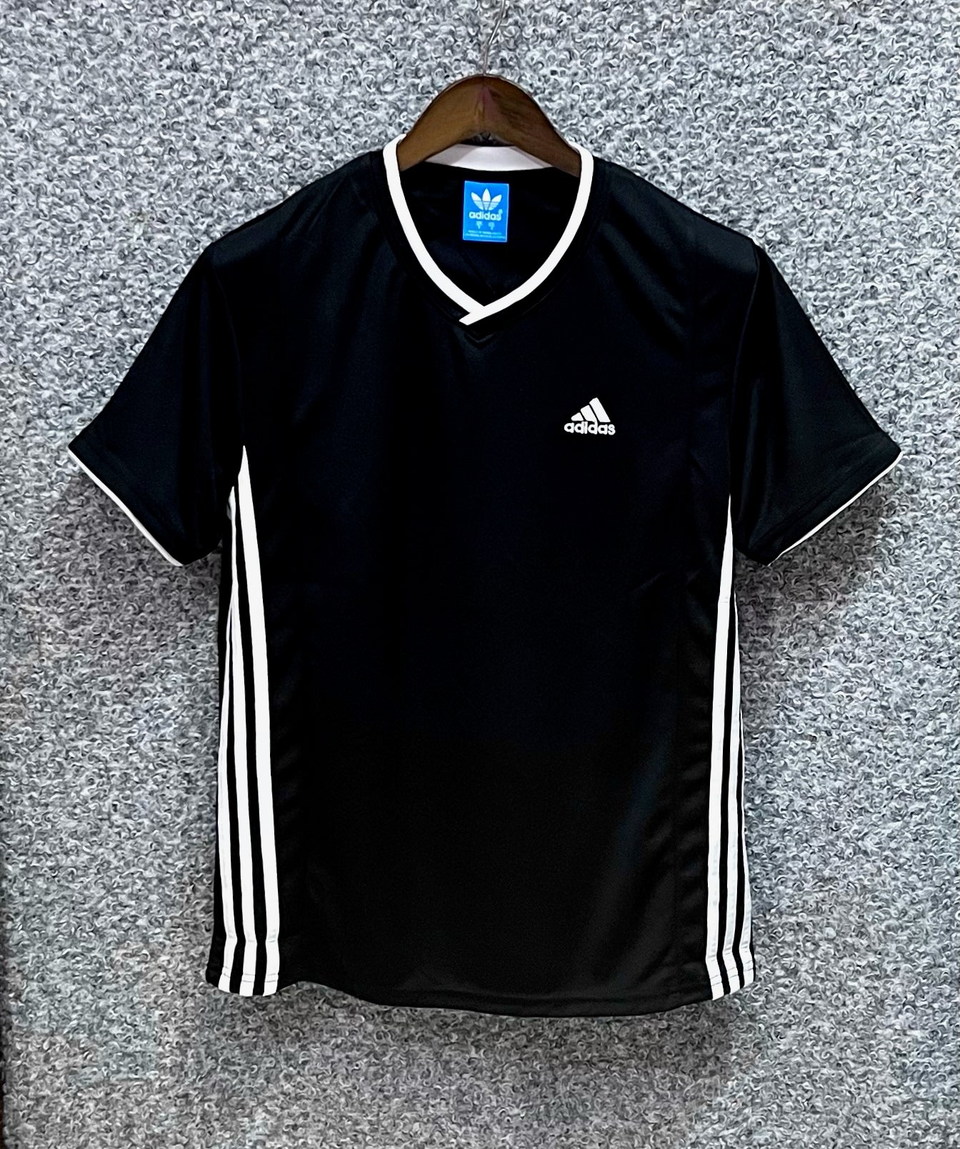 premium side panel stripe jersey tshirt ADSP Black | Shirtology Bangladesh