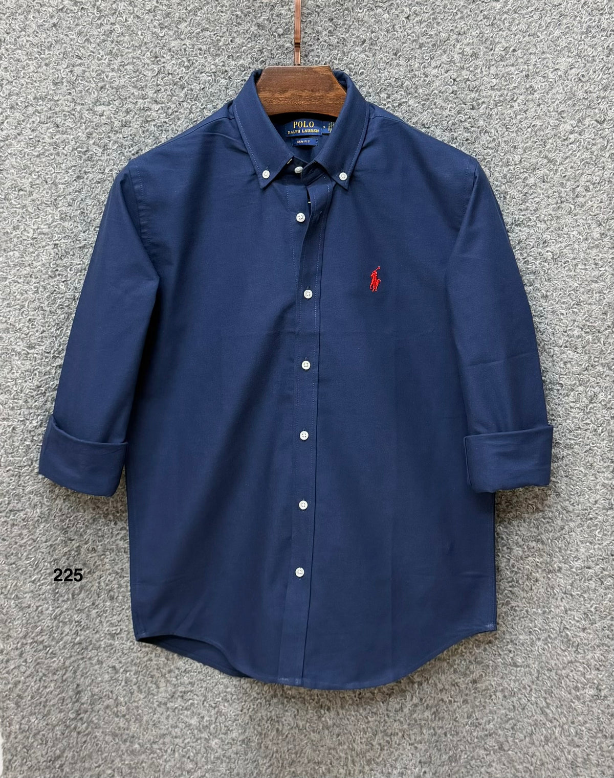 Premium Solid Logo Oxford Cotton Shirt RLS 225