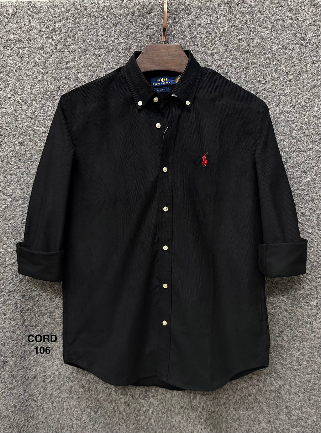 Elite Corduroy Button-Down Shirt Cord Black 106 CRDS 30
