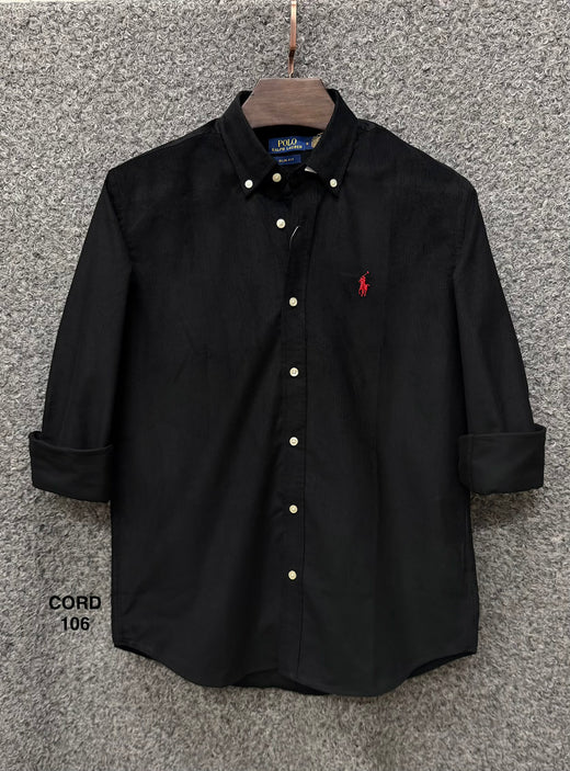 Elite Corduroy Button-Down Shirt Cord Black 106 CRDS 30
