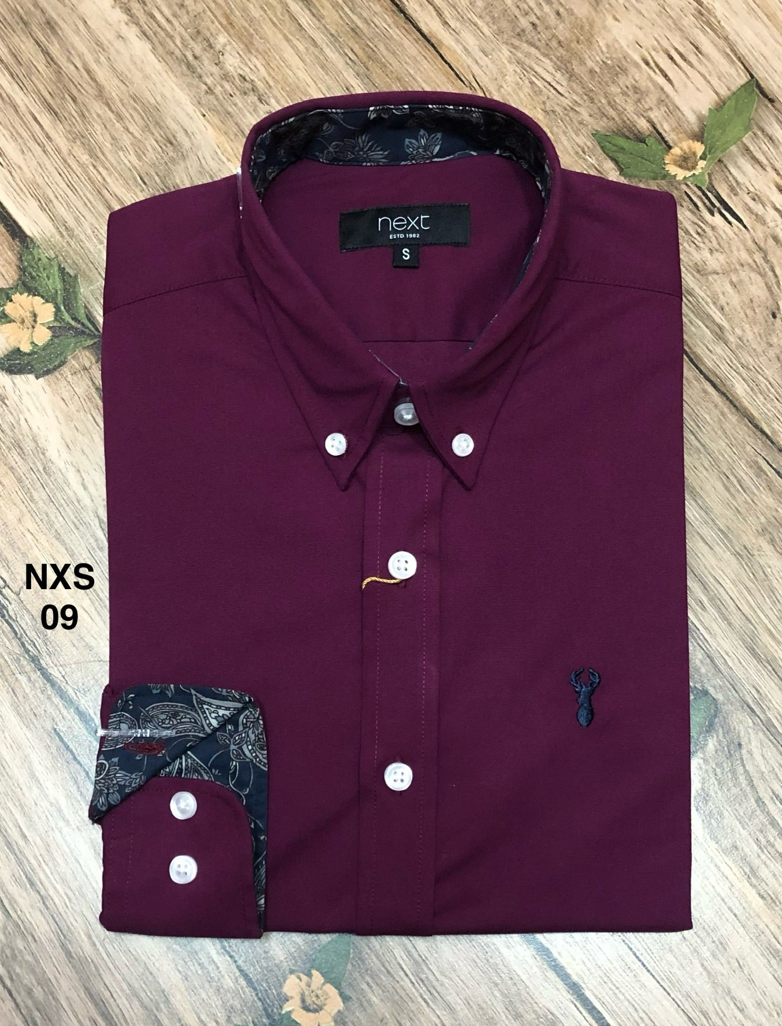 Premium Solid Stretch Cotton Shirt NXT (Contrast Maroon )09 | Solid Shirt | Shirtology Bangladesh