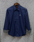 Luxury Solid Shirt LVS Navy