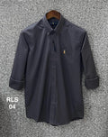 Premium Solid Stretch Cotton Shirt Charcoal | Solid Shirt | Shirtology Bangladesh