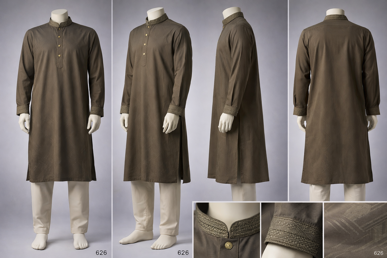 Luxury embroidery Panjabi with premium finish 626