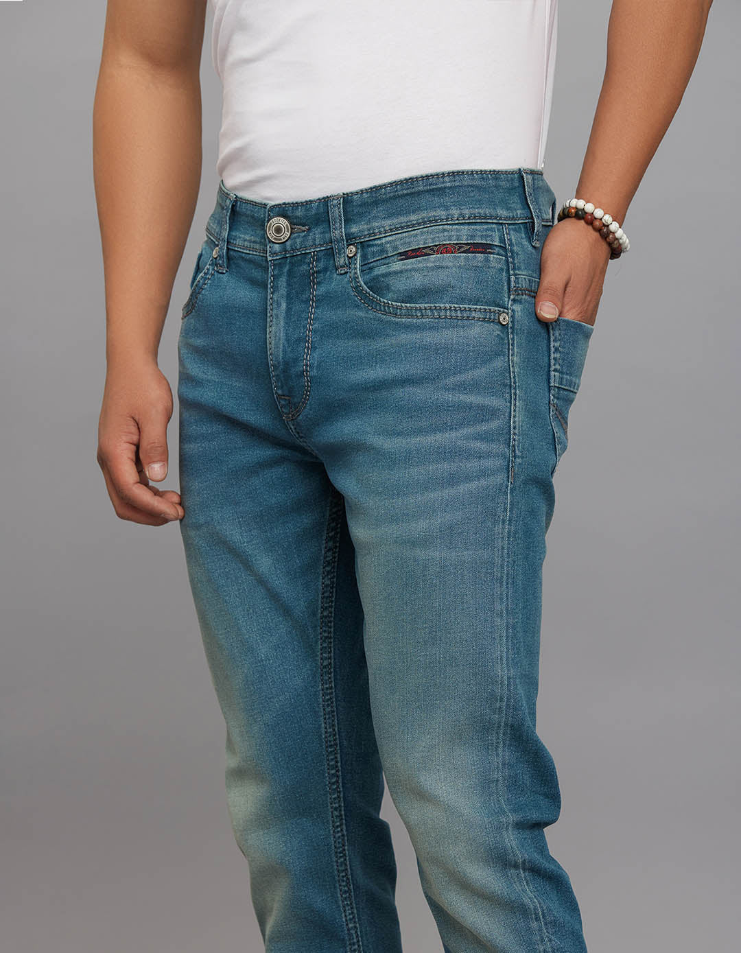 Greenish 5 Pocket Low-Rise Ankle Length Stretch Jeans RJ6278