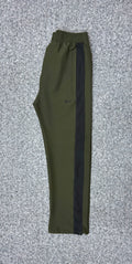 Performance Side-Stripe Sports Track Pants NKTP Olive