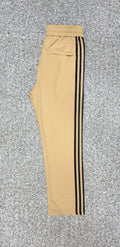Performance Three-Stripe Full Baggy Style Track Pants Biscuit & Black