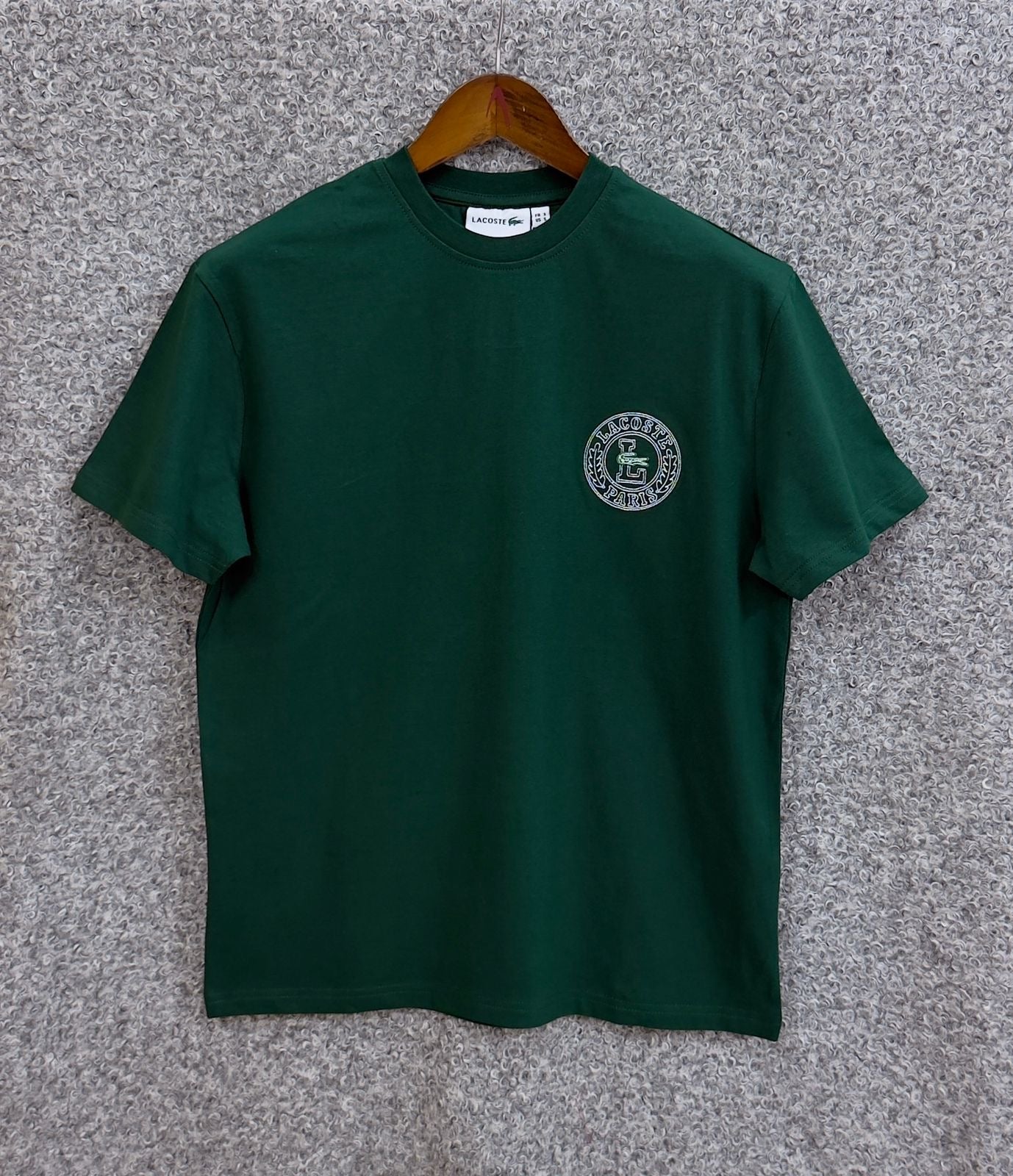 Premium RoundEmbroidery Lacoste Tshirt LKSRET Green