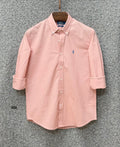 Luxury Linen Blend Solid Shirt with Cane Collar RLS 332