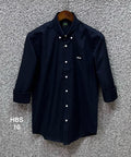 Premium Solid Oxford Cotton Shirt Navy | Solid Shirt | Shirtology Bangladesh