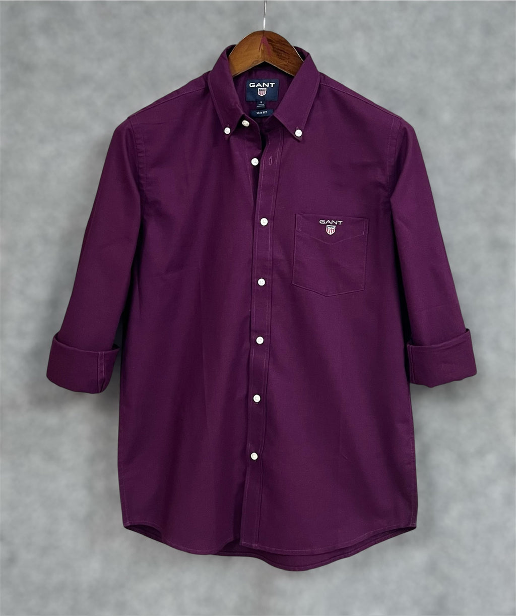 Premium Solid Oxford Cotton Shirt | Solid Shirt | Shirtology Bangladesh