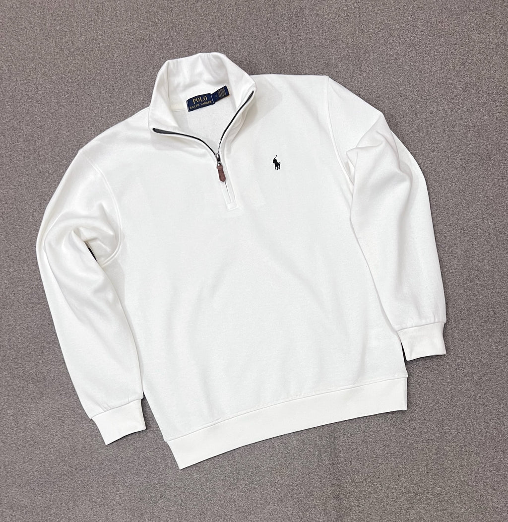 Premium Half Zip Pullover Jacket off white