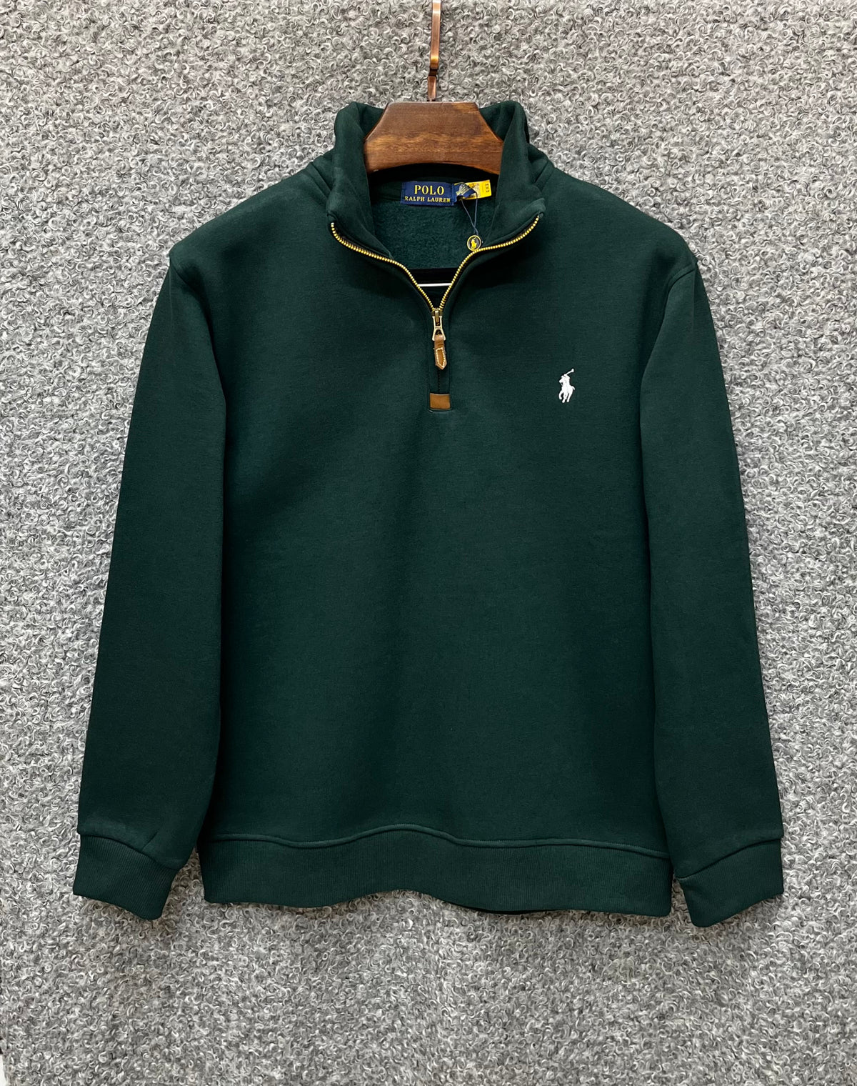 Premium Half Zip Pullover Jacket Green PLJK 02