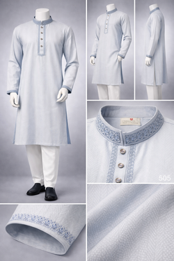 Luxury embroidery Panjabi with premium finish 505