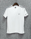 Premium shoulder piping jersey tshirt NKJ White | Shirtology Bangladesh