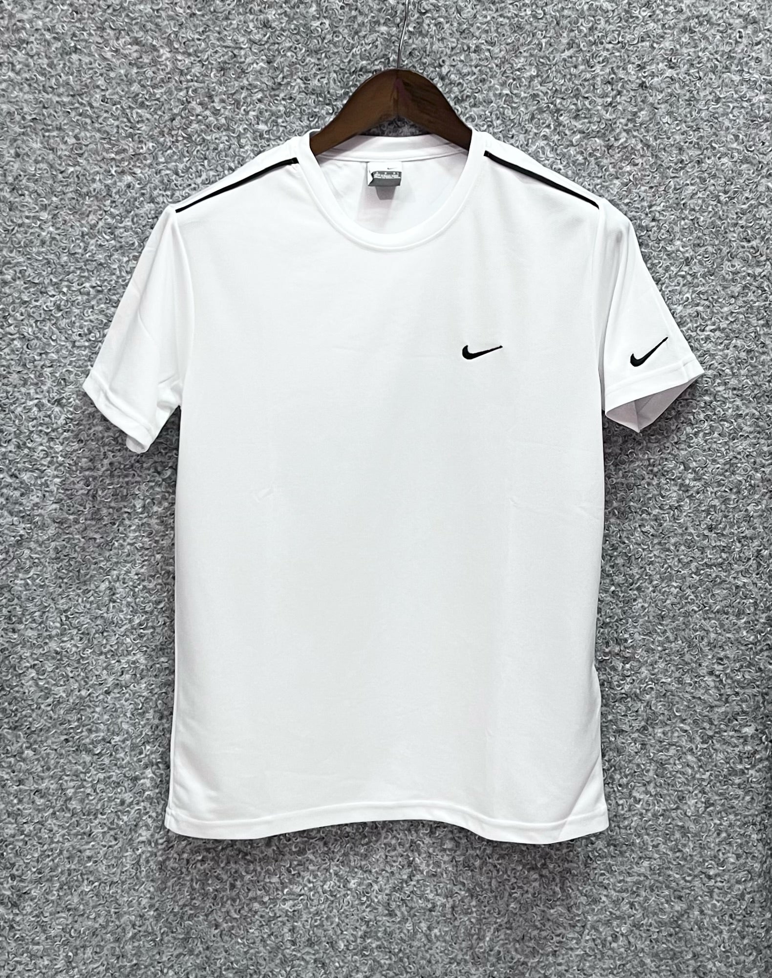 Premium shoulder piping jersey tshirt NKJ White | Shirtology Bangladesh