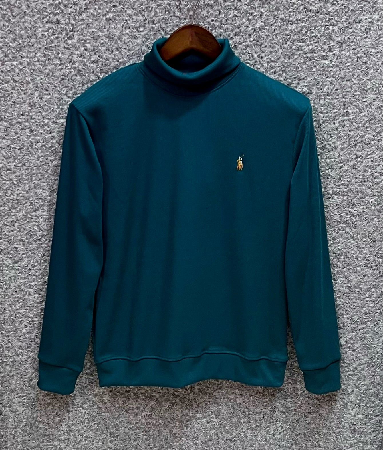 Luxury Winterwear High-GSM Turtleneck petrol