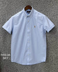 Premium Half Sleeve Solid Shirt RLSS Sky 06